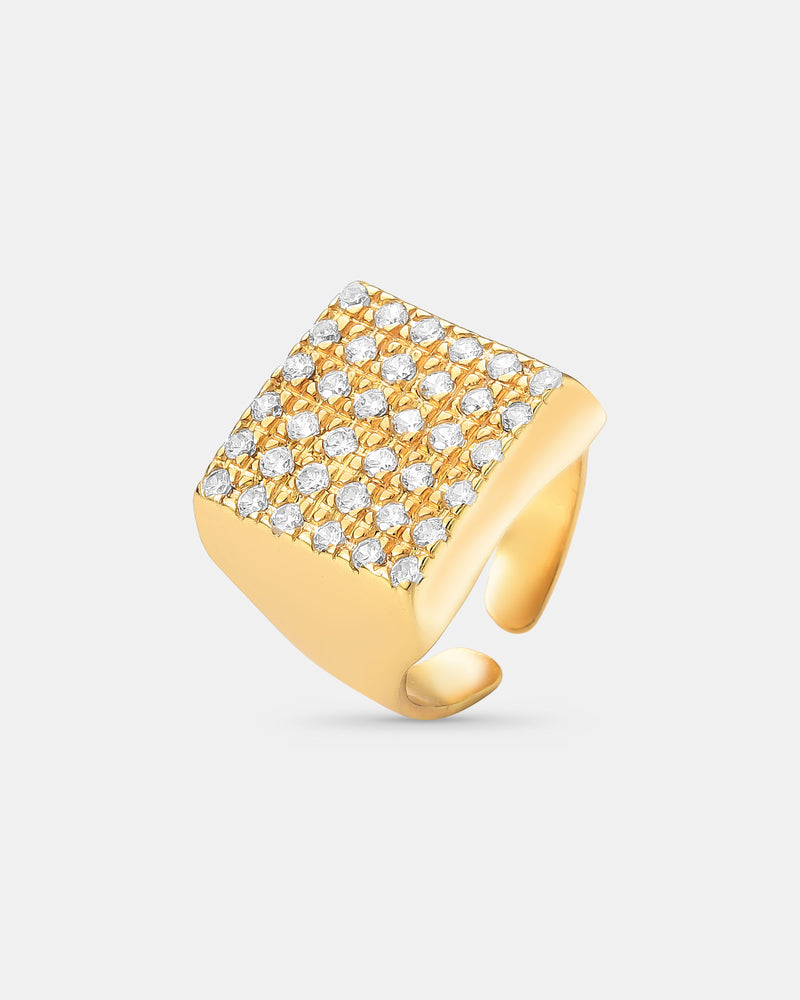 Anel Reflexo Banhado a Ouro