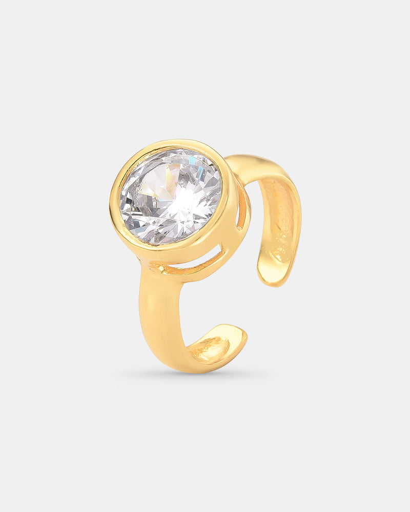 Anel Celeste Banhado a Ouro