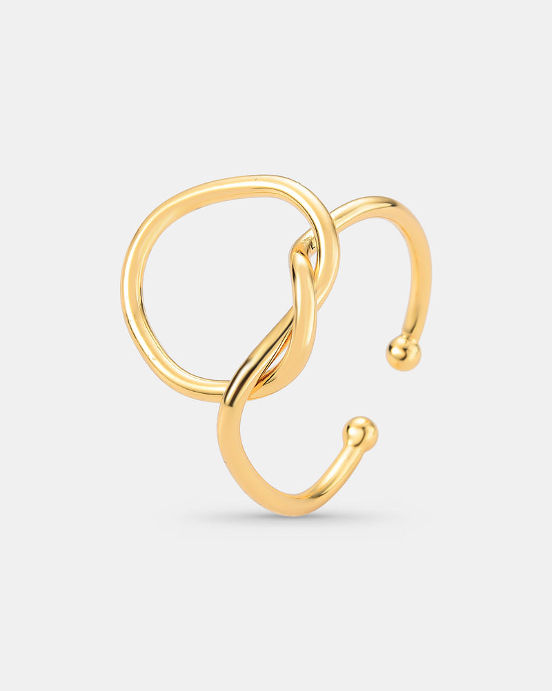 Anel Nó Banhado a Ouro