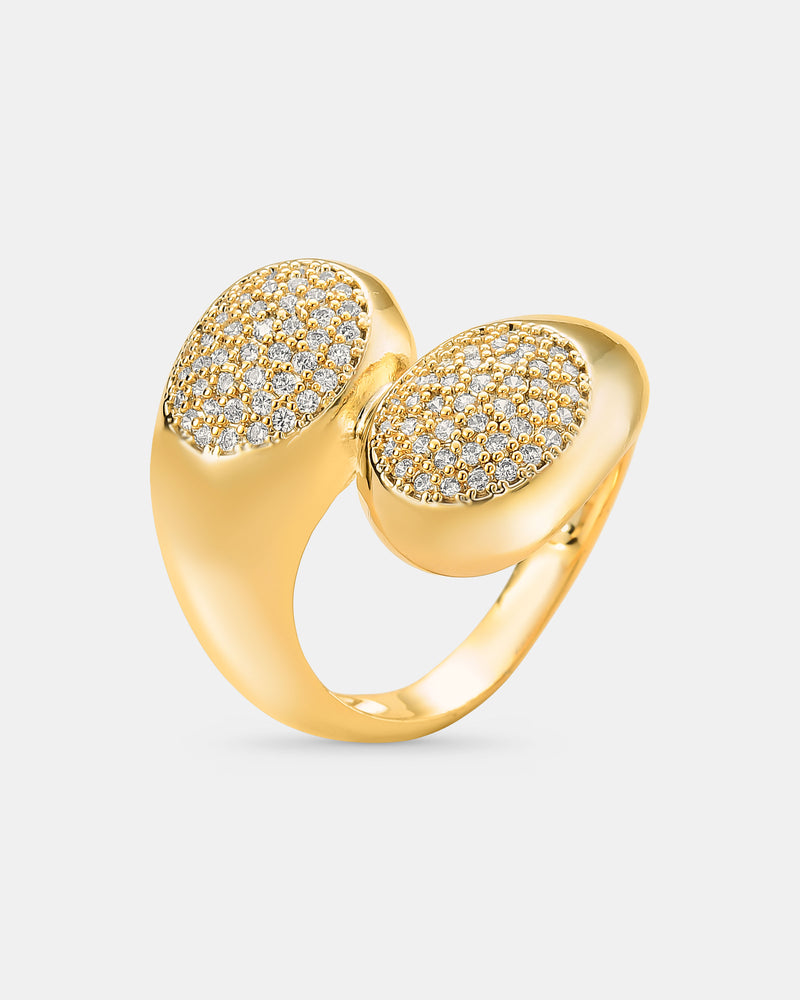 Anel Dual Banhado a Ouro