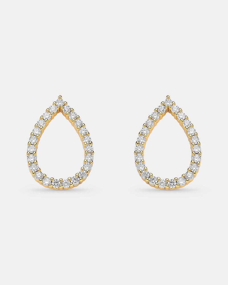 Brinco Gota Banhado a Ouro