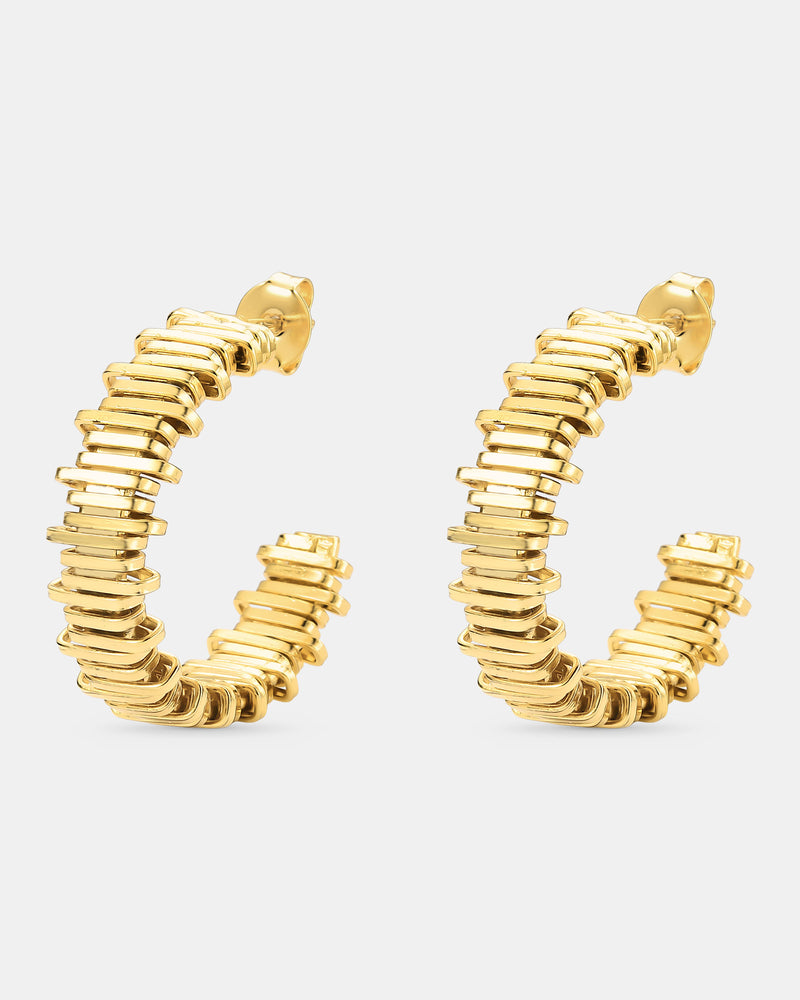 Brinco Pilares Banhado a Ouro