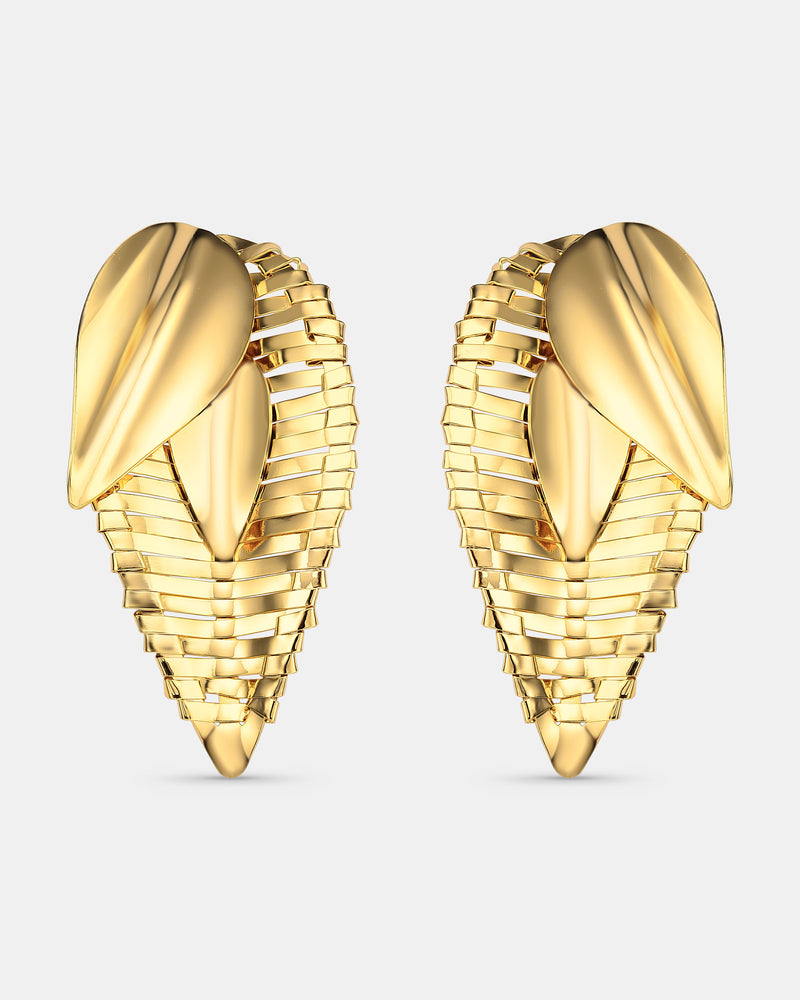 Brinco Folha Banhado a Ouro