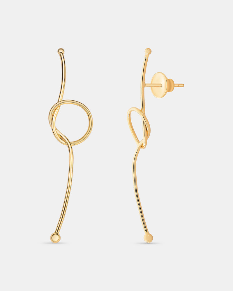 Brinco Nó Banhado a Ouro