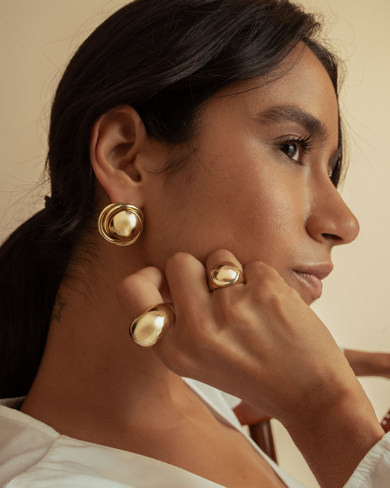 Brinco Orbe Banhado a Ouro