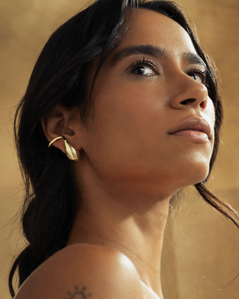 Brinco Brisa Banhado a Ouro