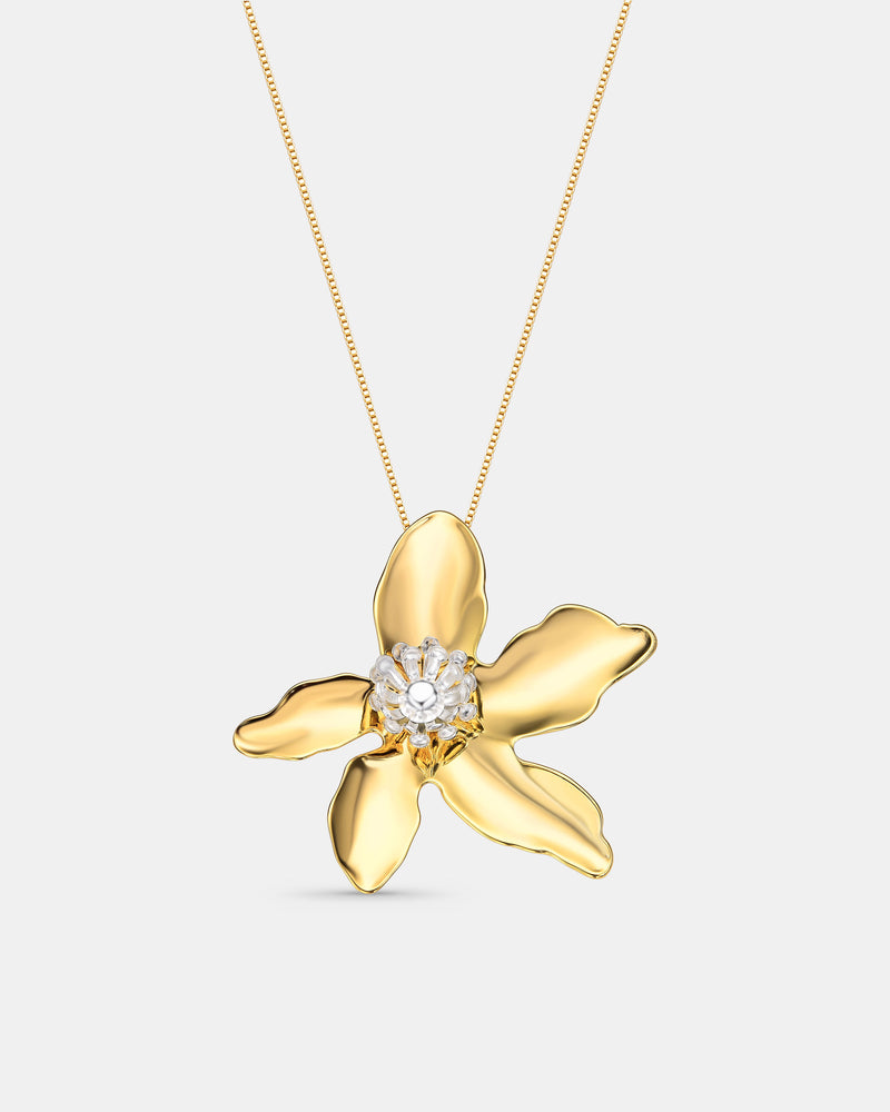 Colar Flor Do Éden Banhado a Ouro