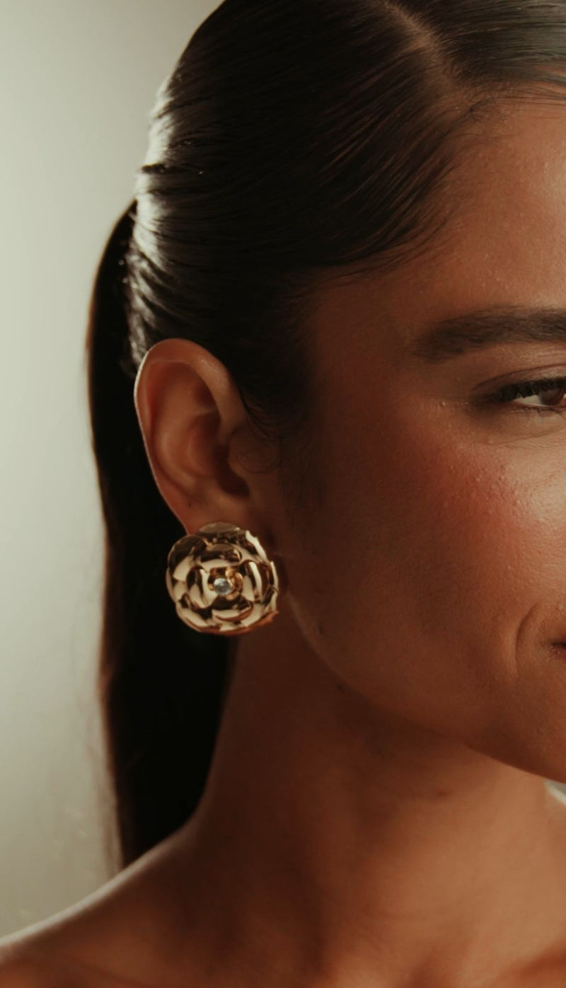 Brinco Flama Banhado a Ouro