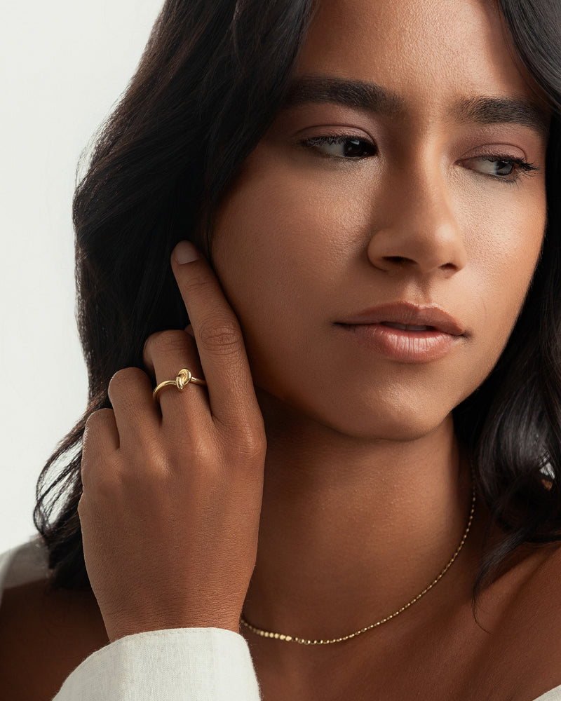 Anel Nozinho Banhado a Ouro